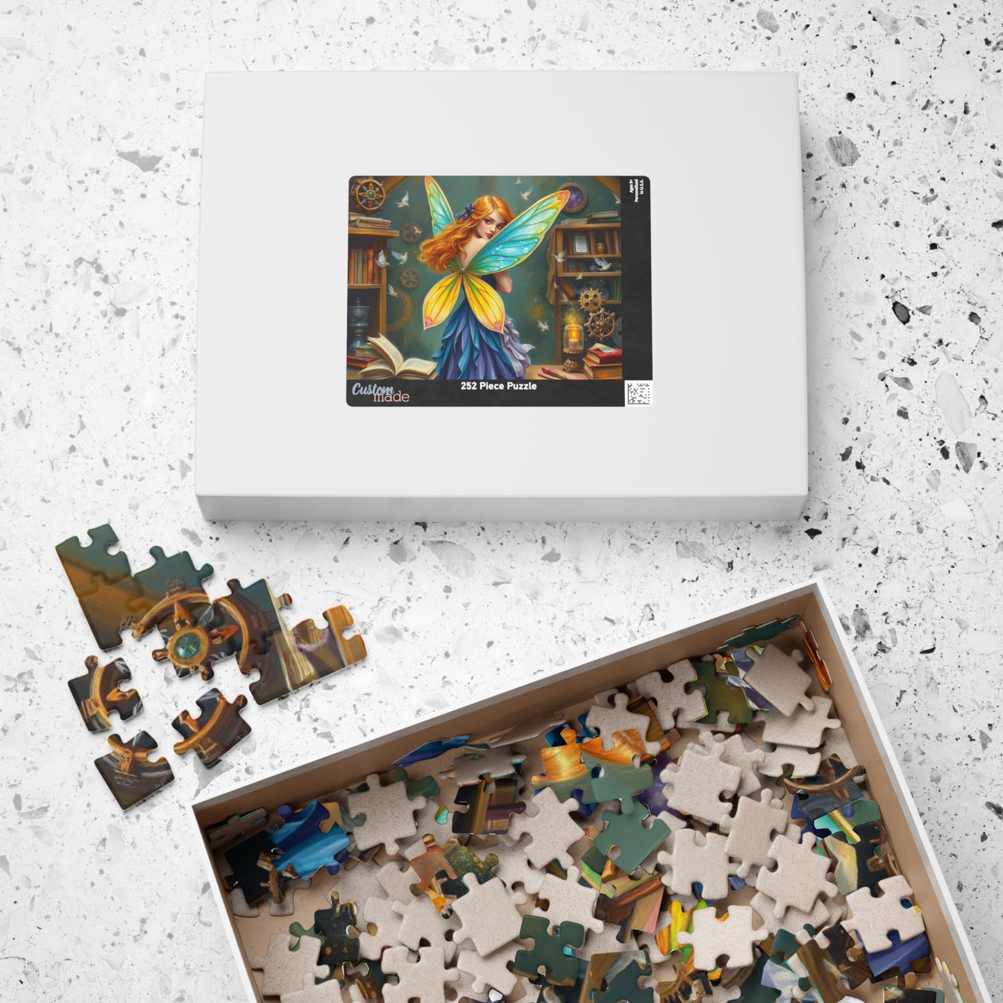 Enchanting Bookish Fairy Puzzle - Library Workshop, Steampunk Fantasy Jigsaw Puzzle Gift for Book Lovers, Puzzle Fanatics, Art Enthusiasts Puzzle The Puzzle Chest