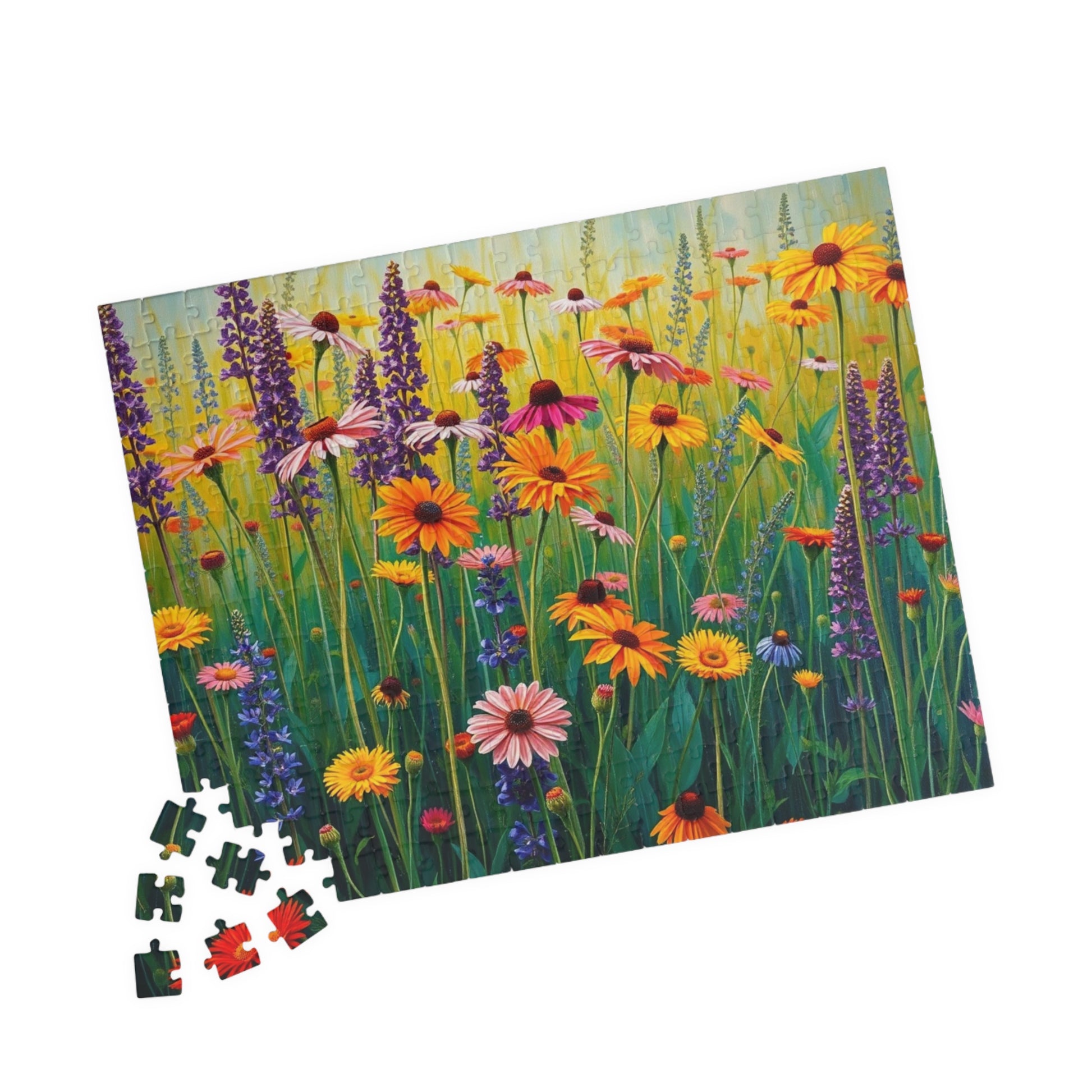 Colorful Floral Puzzle | Fun Family Activity, Gift for Nature Lover and Puzzle Enthusiast, Mindful Rainy-Day Entertainment Puzzle The Puzzle Chest