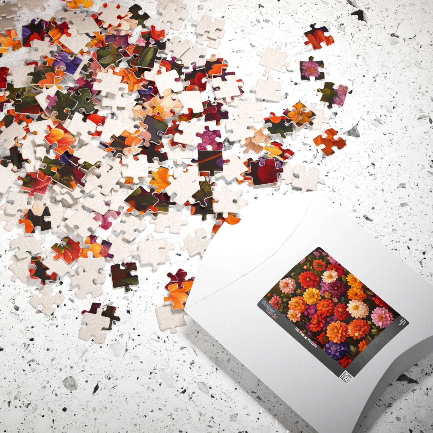 Colorful Zinnia Floral Puzzle 110-1014 Piece | Vibrant Flower Jigsaw