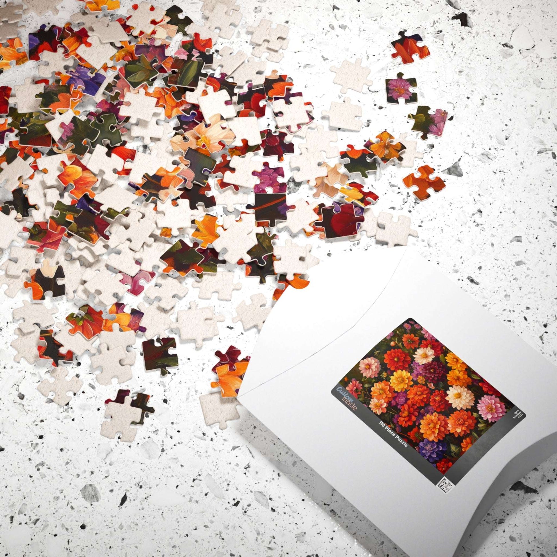 Colorful Zinnia Floral Puzzle 110-1014 Piece | Vibrant Flower Jigsaw