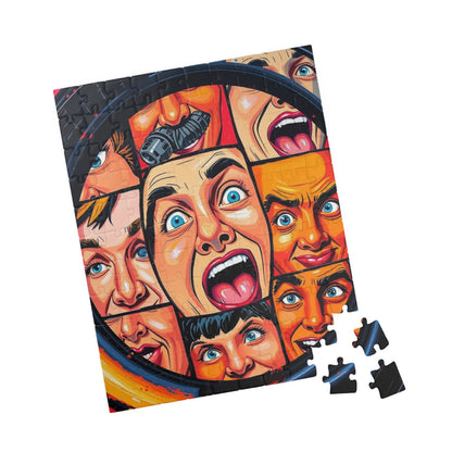 Vibrant Face Collage Puzzle, Pop Art Jigsaw Game Fun Family Activity, Unique Gift Idea for Friend, Colorful Home Entertainment, Brain Teaser Puzzle The Puzzle Chest
