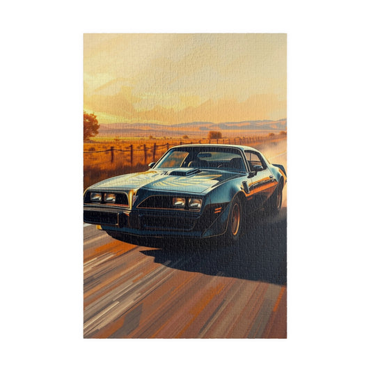 Vintage Car Jigsaw Puzzle - 1977 Pontiac Firebird, Classic Auto Enthusiast Gift for Friends Car Lover, Family Fun Game Nights, Brain Teaser 1014 pcs (Vertical) Puzzle The Puzzle Chest