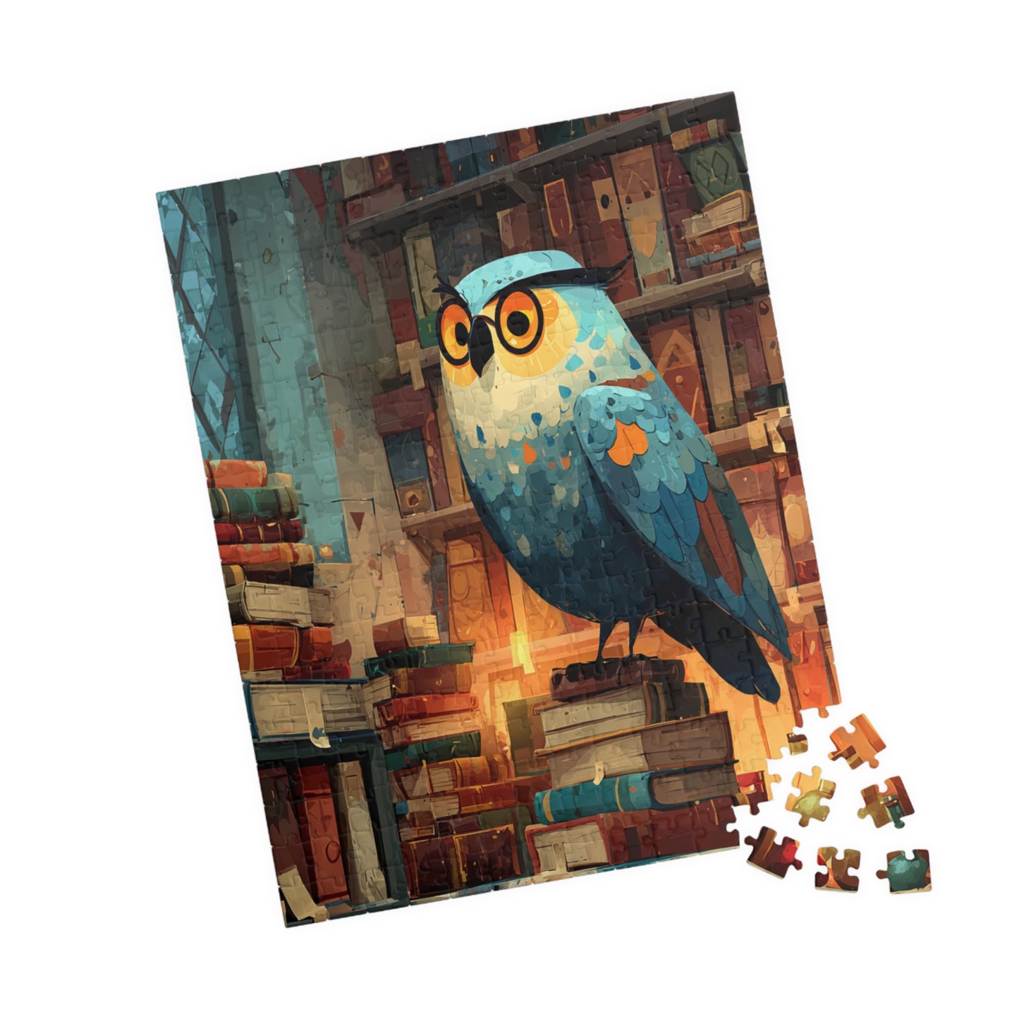Owl Librarian Jigsaw Puzzle - Bird Game for Book Lovers | Great for Family Bonding, Gifts, Decor, Relaxation, and Mindfulness 252 pcs (Vertical) Puzzle The Puzzle Chest