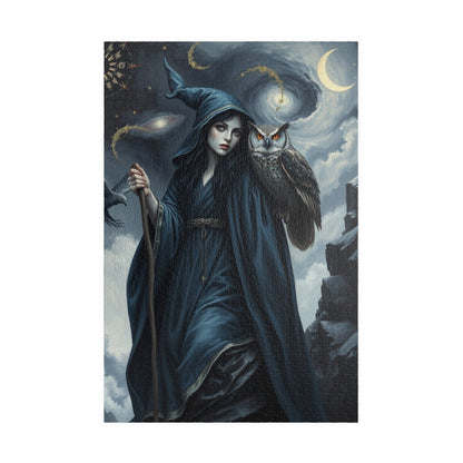 Mystical Night Witch Puzzle, 110-1014 Piece | Enchanting Fantasy Dark Art, Witchcraft Decor, Mindful Activity, Gift for Puzzle Lovers, Home