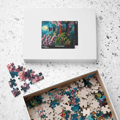 Scenic Koi Pond Puzzle, Relaxing Nature Art, Landscape Game Great for Family Time, Gifts for Puzzle Lovers, 110-1014 Piece Options Puzzle The Puzzle Chest