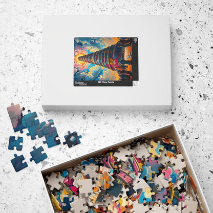Colorful Tower of Babel Puzzle, Faith Based Jigsaw Game, Mindfulness Activity, Gift for Religious Adult, Challenging Family Fun Brain Teaser