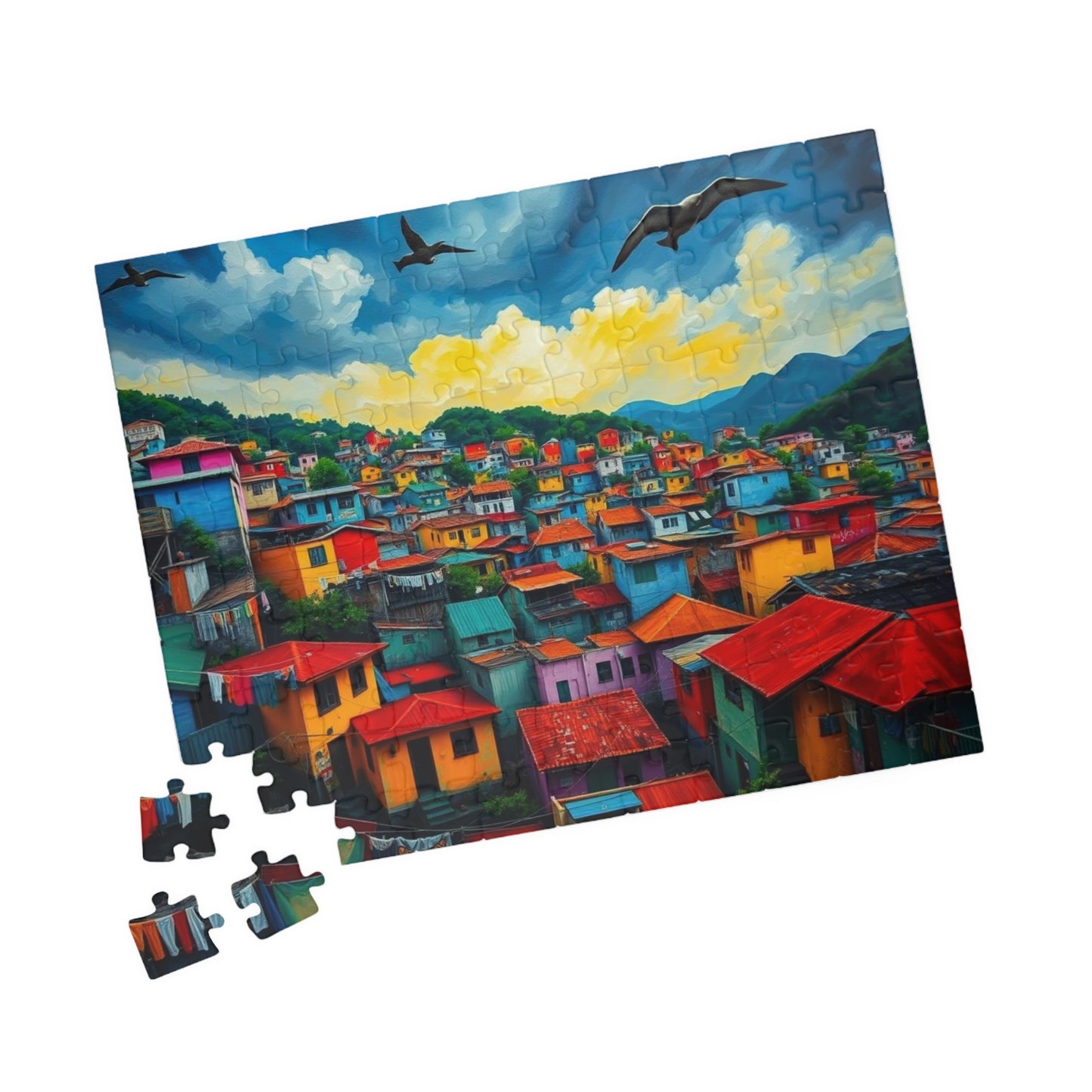 Rio de Janeiro Favela Jigsaw Puzzle for Adult Entertainment, Mindfulness Activity, Holiday Birthday Gift for Friends, Cityscape Puzzle Puzzle The Puzzle Chest