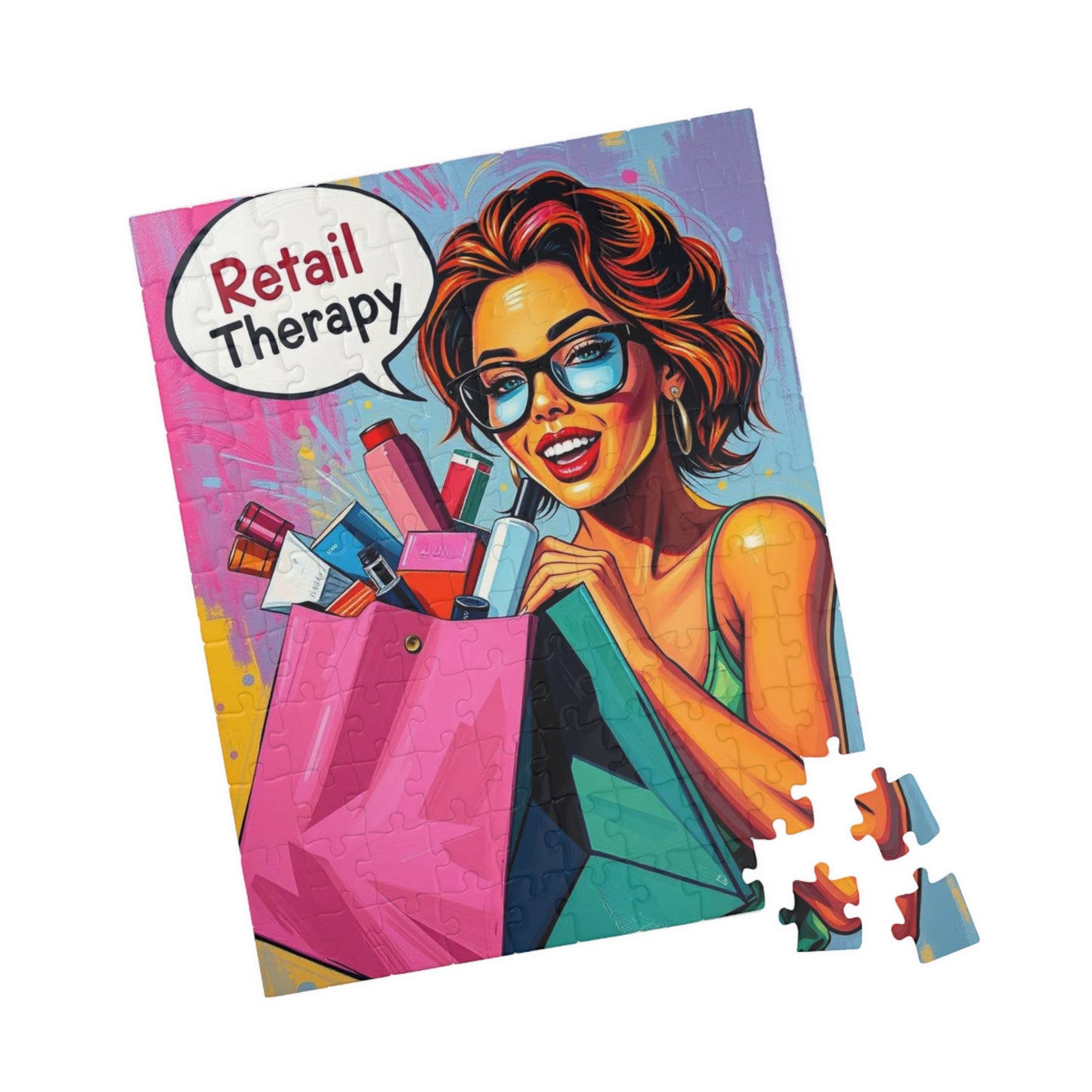 Retail Therapy Puzzle - Pop Art Jigsaw Puzzle for Adults, Perfect for Relaxation, Gift for Puzzle Lover, Fun Indoor Activity, Family Night Puzzle The Puzzle Chest
