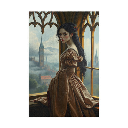 Elegant Medieval Princess Puzzle - Enchanting Castle View Scene, 110-1014 pieces, Perfect Gift for Puzzle Lovers, Cozy Evenings, Relaxation 1014 pcs (Vertical) Puzzle The Puzzle Chest