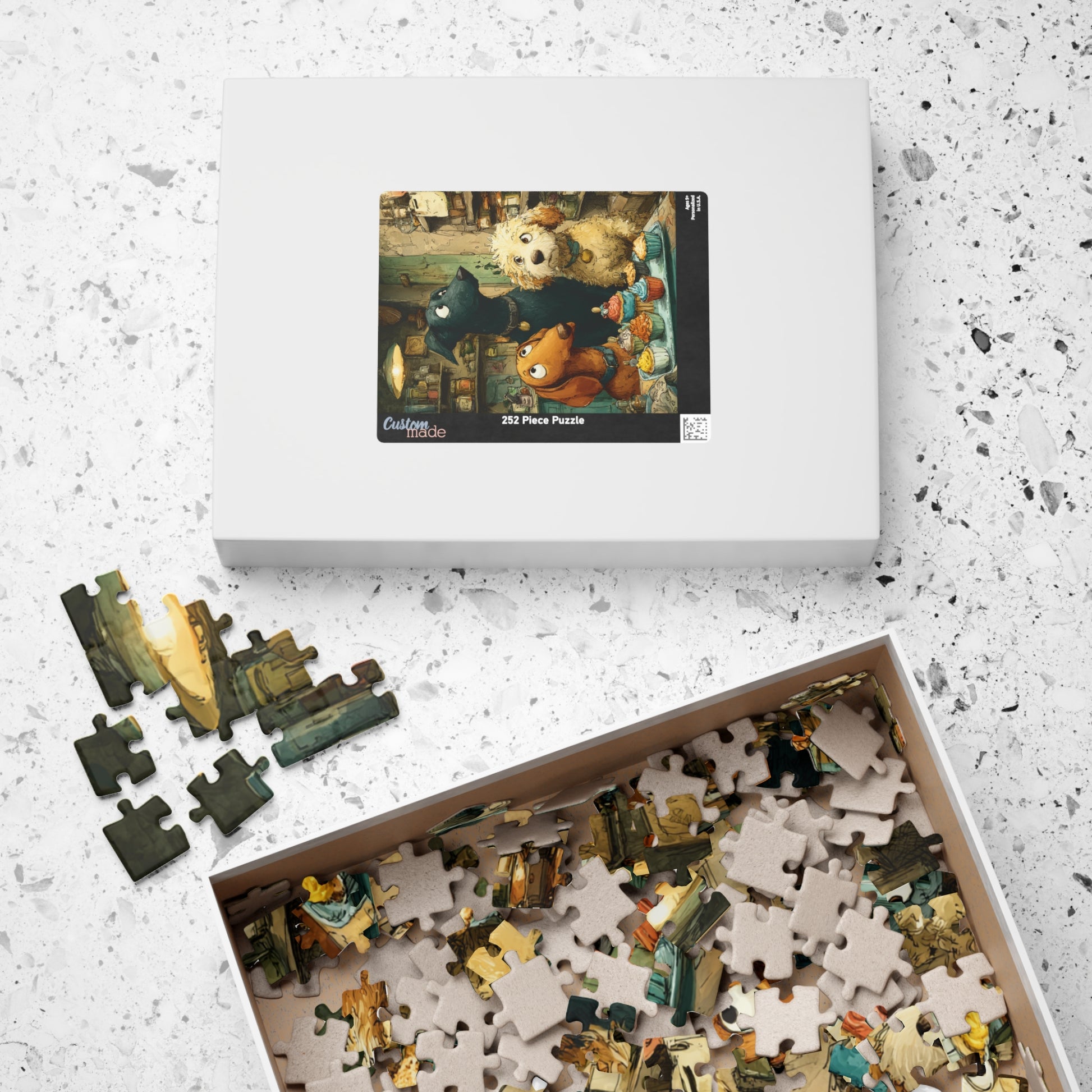 Whimsical Pet Puzzle - Cute Dog Friends, Baking Animal Themed Game for Family Night, Gift for Animal Lover, Indoor Activity Puzzle The Puzzle Chest