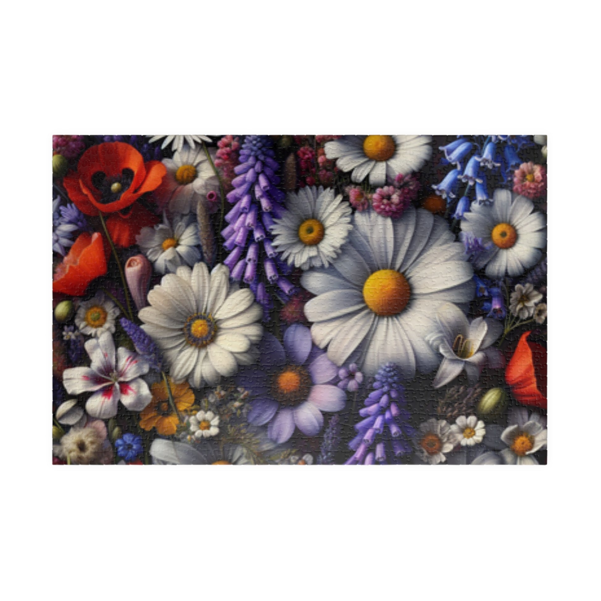 Jigsaw Puzzle, 1000 Piece Flower Kaleidoscope Top-Down View Gifted Puzzle for Adults and Kids, Roses Sunflowers Lilies Tulips Floral Pattern 1014 pcs (Horizontal) Puzzle The Puzzle Chest