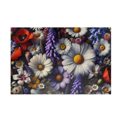 Jigsaw Puzzle, 1000 Piece Flower Kaleidoscope Top-Down View Gifted Puzzle for Adults and Kids, Roses Sunflowers Lilies Tulips Floral Pattern 1014 pcs (Horizontal) Puzzle The Puzzle Chest