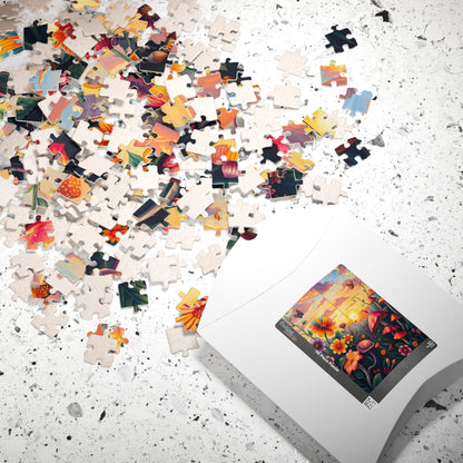 Whimsical Botanical Garden Puzzle, Magical Nature Game for Adults, Dreamy Sunset and Enchanted Floral Scene, Relaxing Gift for Fantasy Lover Puzzle The Puzzle Chest