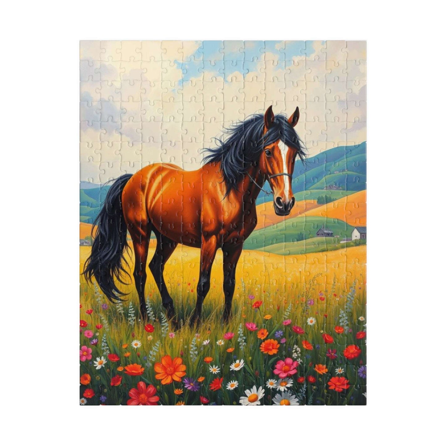 Horse Lover's Puzzle, 110-1014 Piece Equestrian Jigsaw Game, Nature Theme Gift for Animal Enthusiast, Family Fun Mindful Activity, Horse Art 252 pcs (Vertical) Puzzle The Puzzle Chest