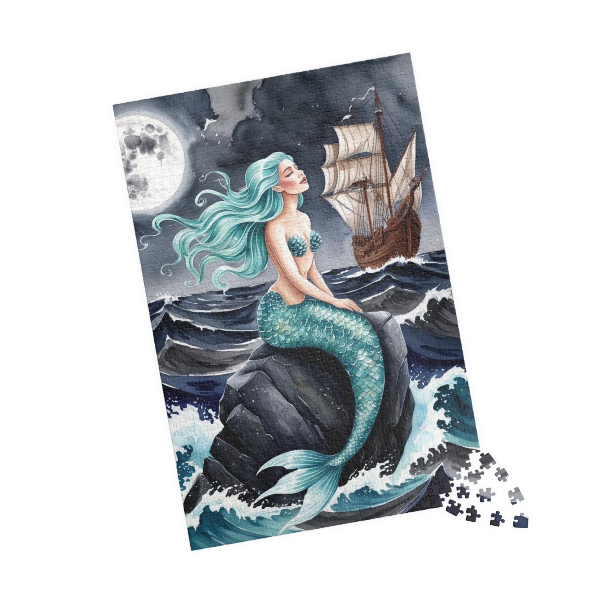 Siren Jigsaw Puzzle, Ocean Themed Mythical Creature, Sea Maiden Puzzle, Game for Fun Family Activity, Bonding and Entertainment, Hobby Puzzle The Puzzle Chest