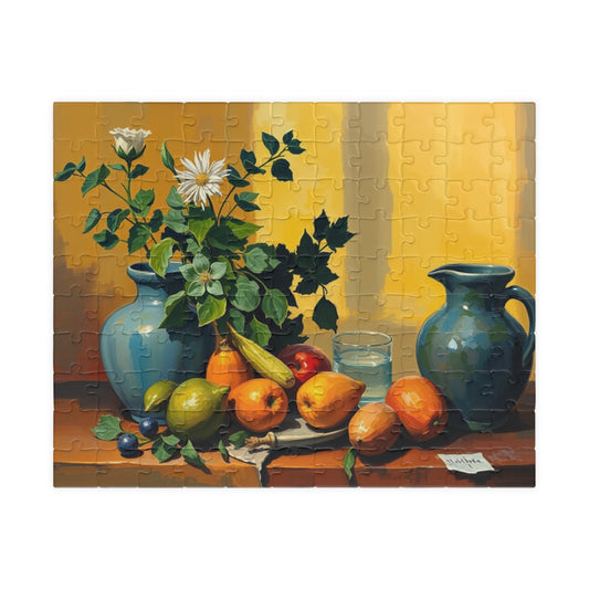 Fruit Still Life Puzzle, Colorful Artistic Jigsaw Game for Adults Teens Seniors, Family Activity or Solo Fun, Gift for Puzzle Lovers