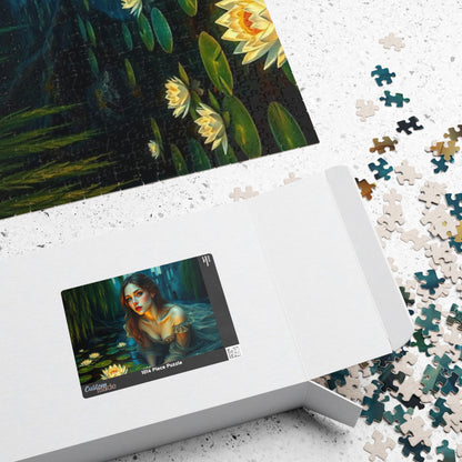 Ophelia's Lament Jigsaw Puzzle - Lotus Flower, Gothic Puzzle, Dark Fantasy Puzzle Art Gift for Friend, Mindfulness Activity Puzzle The Puzzle Chest