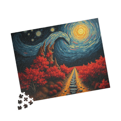 Abstract Landscape Jigsaw Puzzle Art for Adults, Autumn Nature Puzzle Puzzle The Puzzle Chest
