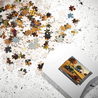 Fall Farm Scene Puzzle - 110-1014 Pieces Landscape Jigsaw Game, Gift for Autumn Lovers, Perfect for Family Game Night, Agricultural Art Puzzle The Puzzle Chest