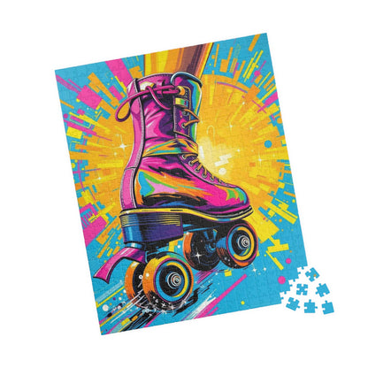 Colorful Roller Skate Puzzle | Pop Art Jigsaw Game | Fun Gift for Roller Skating Lovers | 110-1014 Piece | Family Game Night, Unique Home Puzzle The Puzzle Chest