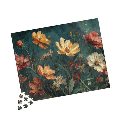 Autumn Wildflower Jigsaw Puzzle - Tranquil Field of Flowers, Nature Inspired Floral Art