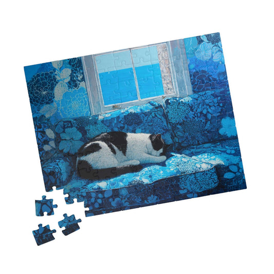 Matisse’s Dream Cat – Seaside Fauvist Cat Jigsaw Puzzle, Animal Theme Artistic Puzzle for Adults 110 pcs (Horizontal) Puzzle The Puzzle Chest