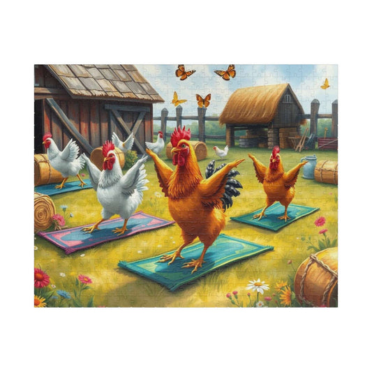 Farmyard Yoga Jigsaw Puzzle - Hilarious Chicken Exercise Class Puzzle The Puzzle Chest