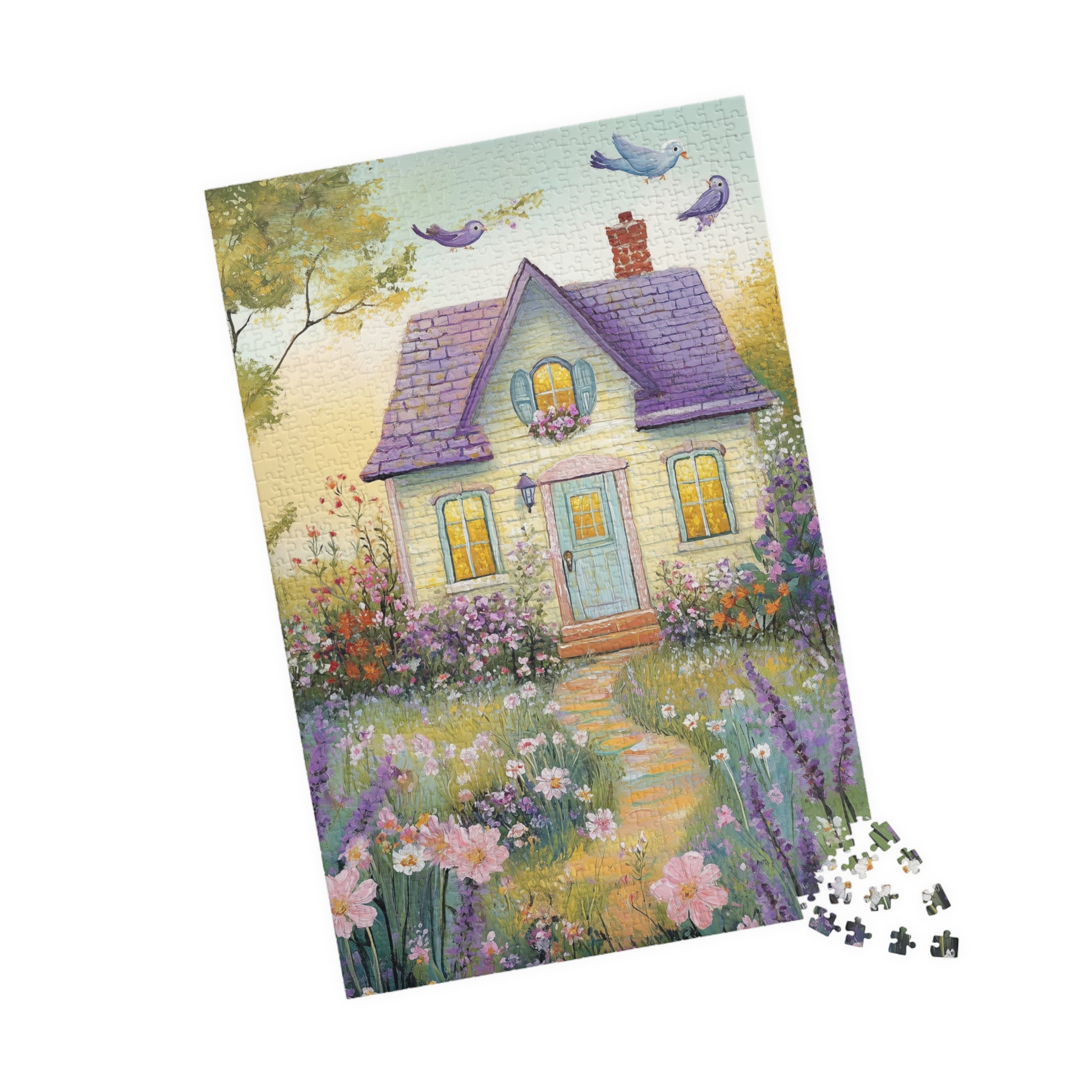 Whimsical Floral Cottage Jigsaw Puzzle 1014 pcs (Vertical) Puzzle The Puzzle Chest