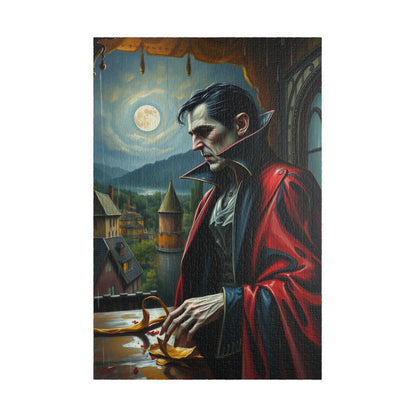 Gothic Vampire Puzzle, Perfect for Halloween, Horror Decor, Family Game Night, Unique Gift, 110-1014-piece Options 1014 pcs (Vertical) Puzzle The Puzzle Chest