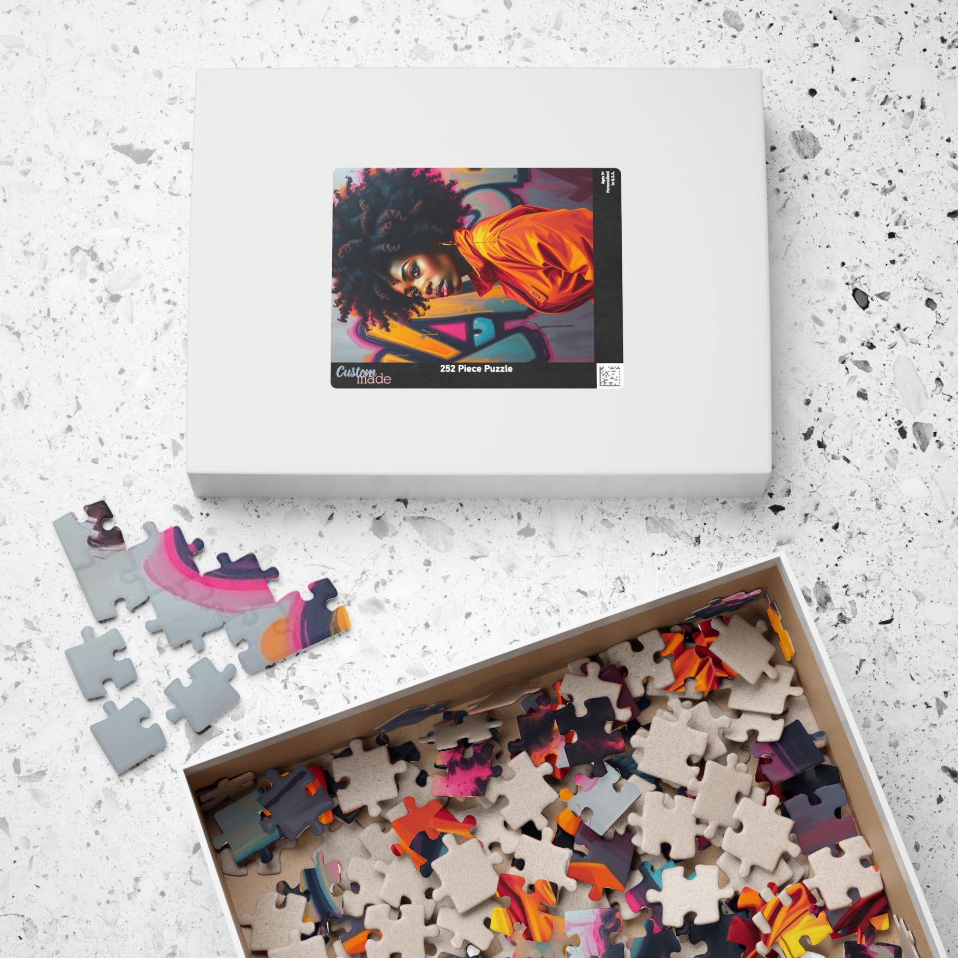 Colorful Afro Woman Puzzle Jigsaw Game - 110, 252, 520, 1014-piece | Perfect For Family Fun, Unique Gifts, Art Lovers, Puzzle Enthusiasts Puzzle The Puzzle Chest