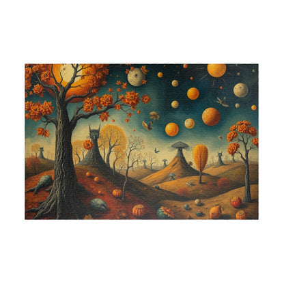 Autumn Celestial Puzzle - 110, 252, 520, 1014-piece, Fall Jigsaw Game for Home Entertainment Solo Fun Family Game Night, Unique Mindful Gift 1014 pcs (Horizontal) Puzzle The Puzzle Chest