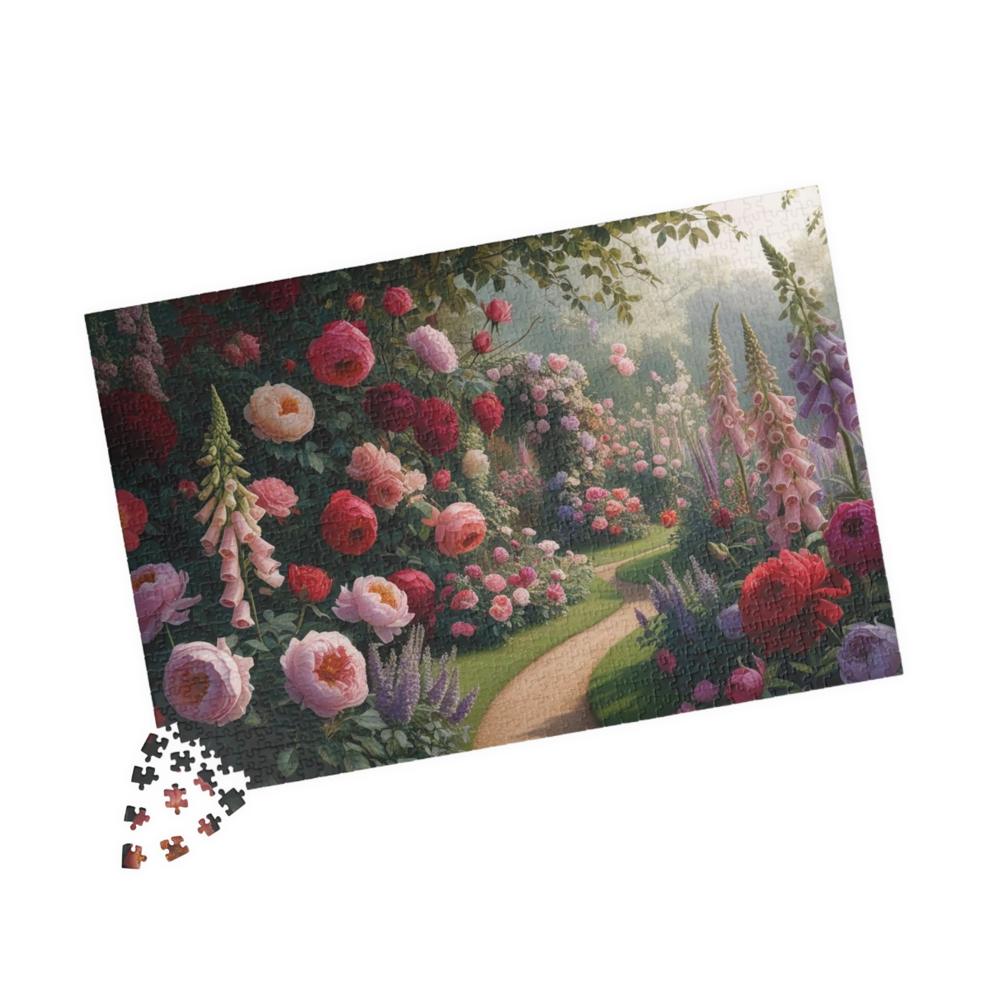 Floral Pathway Puzzle, Beautiful Garden Adult Jigsaw Game, Relaxing Indoor Activity, Home and Family Entertainment, Gift for Nature Lovers Puzzle The Puzzle Chest