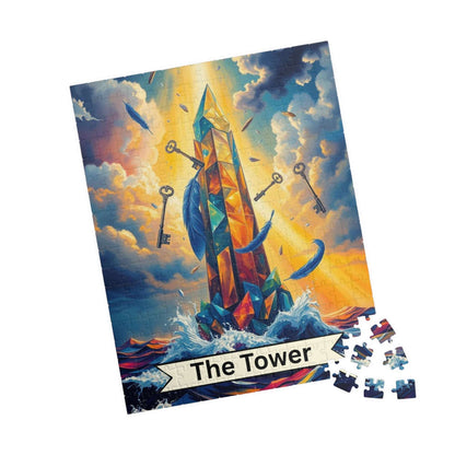 The Tower Jigsaw Puzzle - Tarot Style Game for Family Fun, Holiday Birthday Gift for Puzzle Lovers, Home Decor Activity, Mindfulness 252 pcs (Vertical) Puzzle The Puzzle Chest