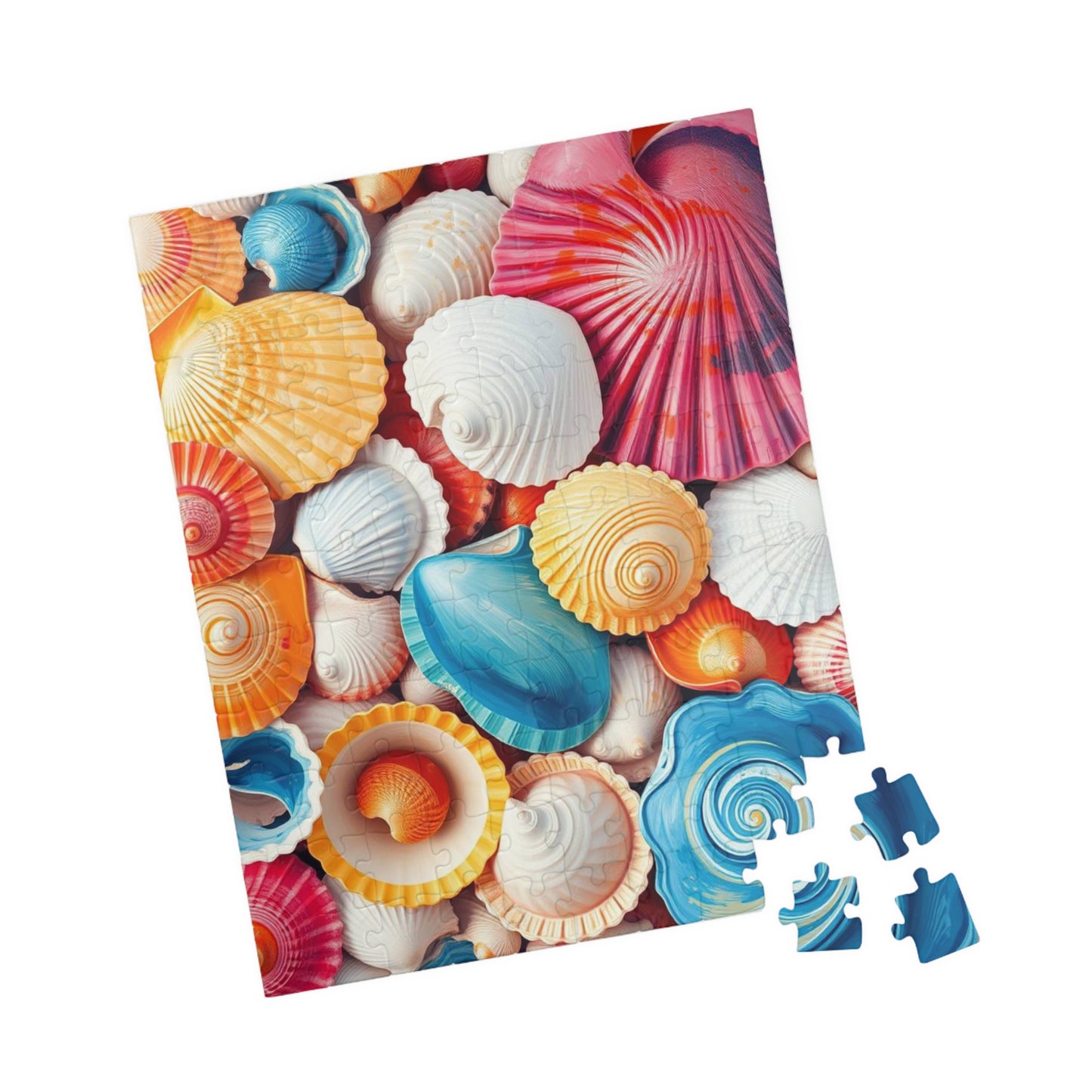 Chaotic Seashell Jigsaw Puzzle - Beach Themed Collage, Ideal for Family Game Nights, Creative Hobby, Holiday Birthday Gift for Ocean Lovers Puzzle The Puzzle Chest