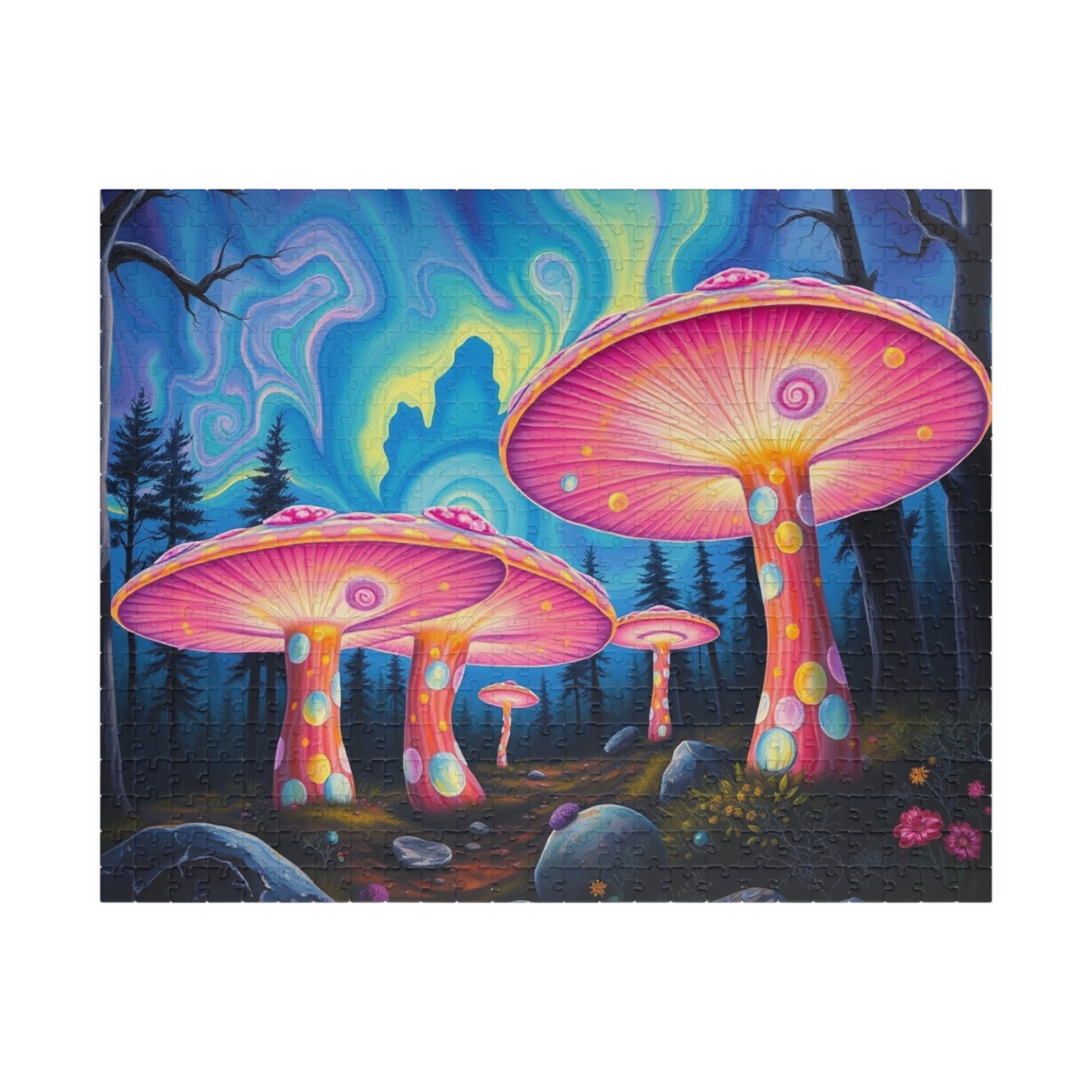 Magical Mushroom Puzzle, Enchanting Fantasy Jigsaw Puzzle for Adults, Holiday or Birthday Gift for Friend, Puzzle Lover and Art Enthusiast 520 pcs (Horizontal) Puzzle The Puzzle Chest
