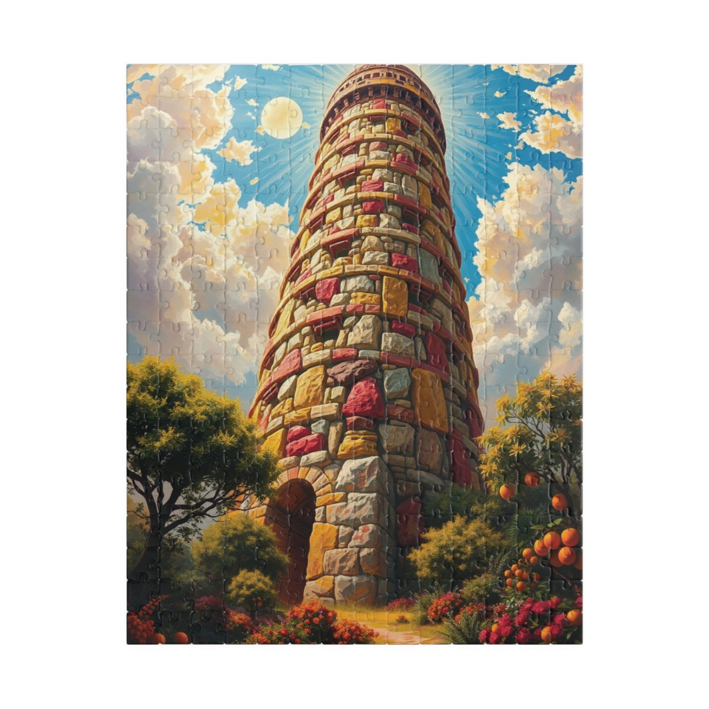 Epic Biblical Tower of Babel Jigsaw Puzzle, Biblical History Christian Symbolism, Ideal Gift for Religious Puzzle Lover and Art Enthusiast