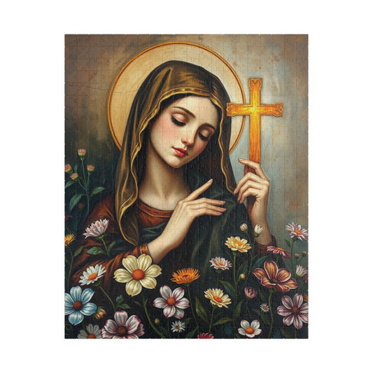 Artistic Religious Puzzle - Saint Therese 110/252/520/1014 Piece, Ideal for Family Game Night, Gifts, and Home Decor, Meditation, Art Lovers 520 pcs (Vertical) Puzzle The Puzzle Chest