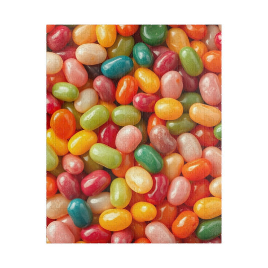Chaotic Jelly Beans Puzzle, Vibrant Sweets-Themed Jigsaw, Bright Colorful Food Collage, Family Activity, Quiet Pastime, Foodie Puzzle Lover 520 pcs (Vertical) Puzzle The Puzzle Chest