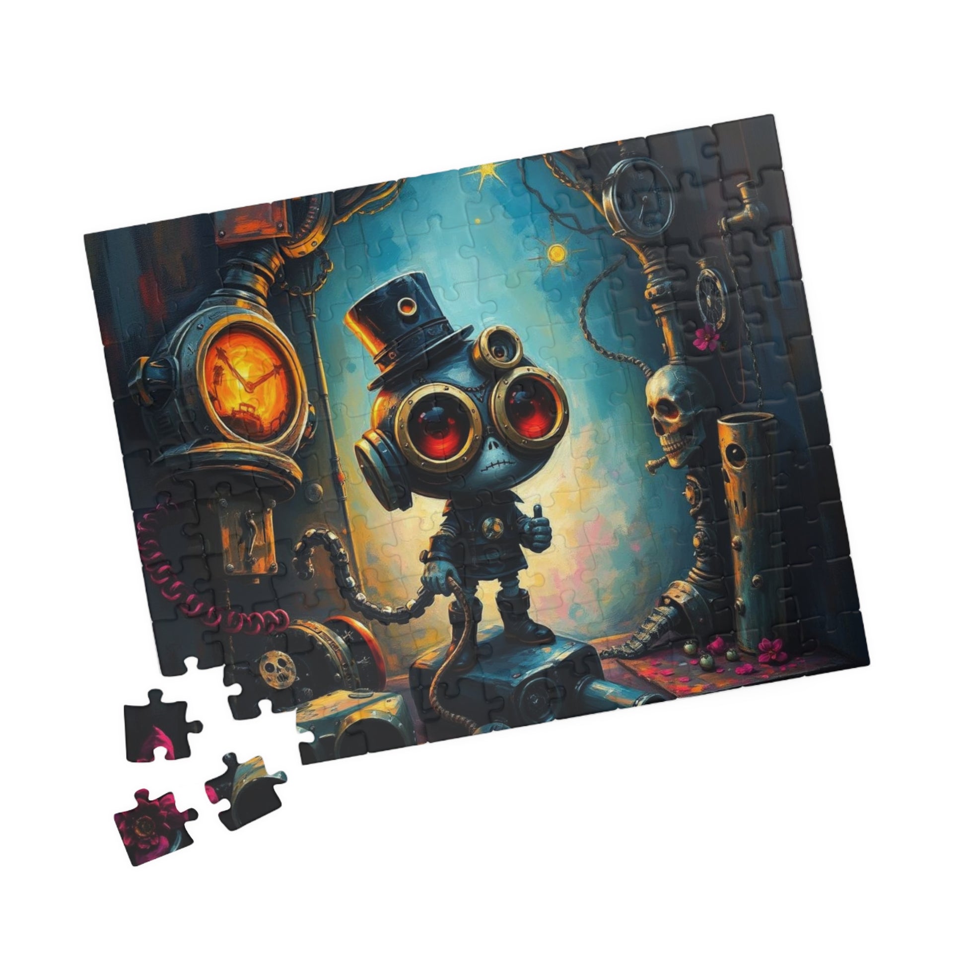 Whimsical Steampunk Jigsaw Puzzle, Unique Birthday Holiday Gift, Family Fun Game Night, Quiet Home Entertainment, Puzzle Lover Puzzle The Puzzle Chest