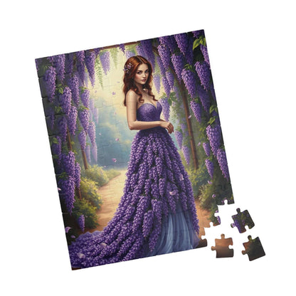 Lady of the Wisteria Arch - Dreamy Floral Garden Jigsaw Puzzle, Floral Puzzle Gift for Flower Lover