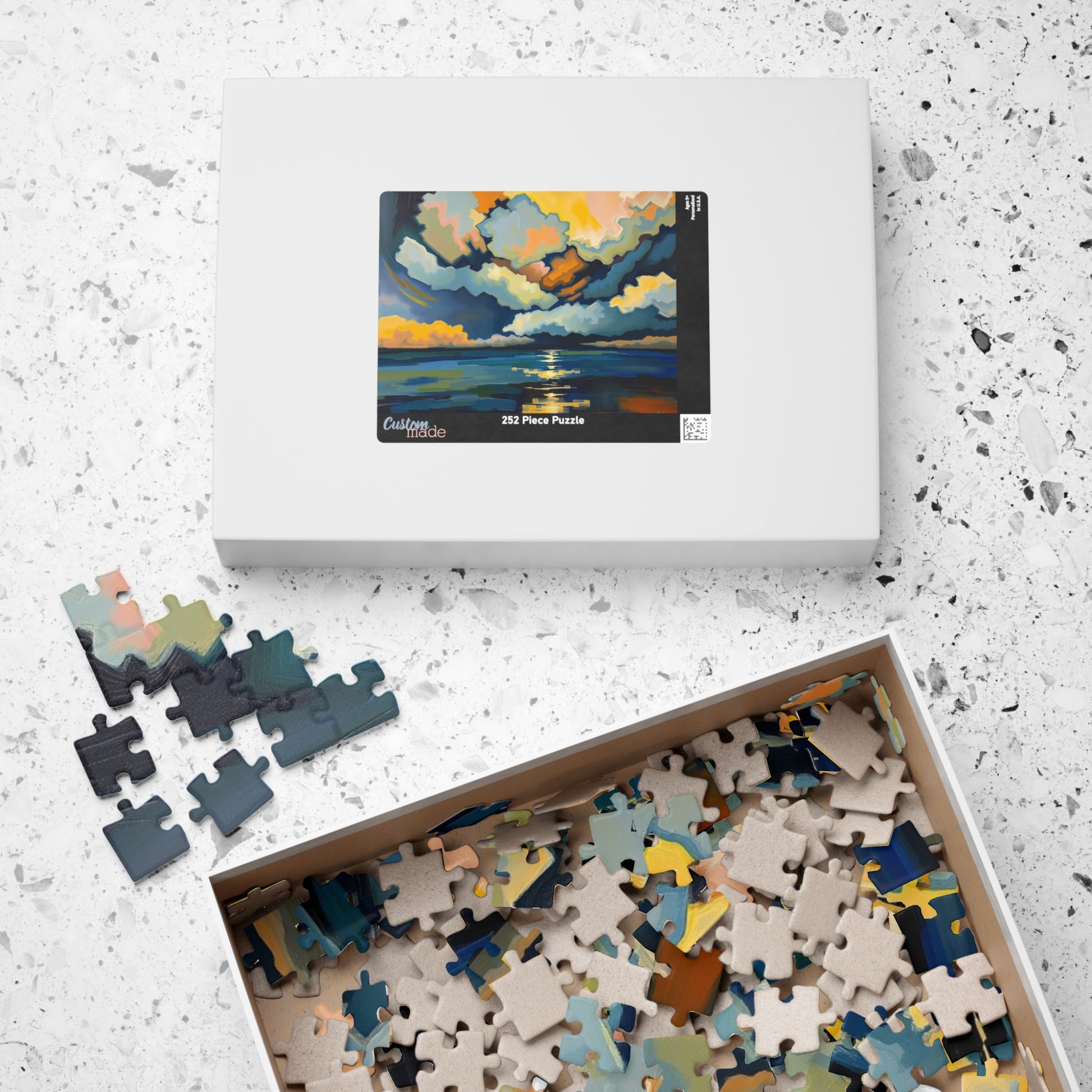 Serene Sunset Puzzle, Unique Abstract Art Jigsaw Game Puzzle The Puzzle Chest