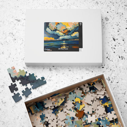 Serene Sunset Puzzle, Unique Abstract Art Jigsaw Game Puzzle The Puzzle Chest