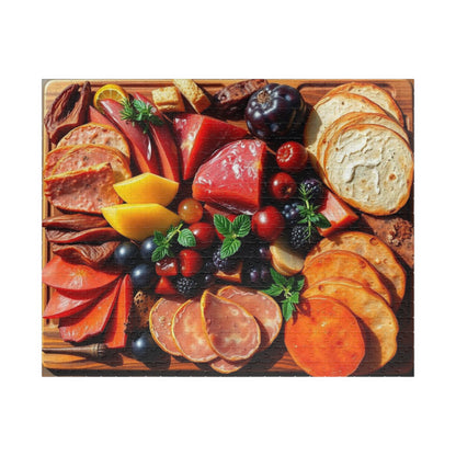 Gourmet Charcuterie Jigsaw Puzzle, Food Lover Gift, Family Game Night Brain Teaser, Unique Home Entertainment, Kitchen Table Activity 520 pcs (Horizontal) Puzzle The Puzzle Chest