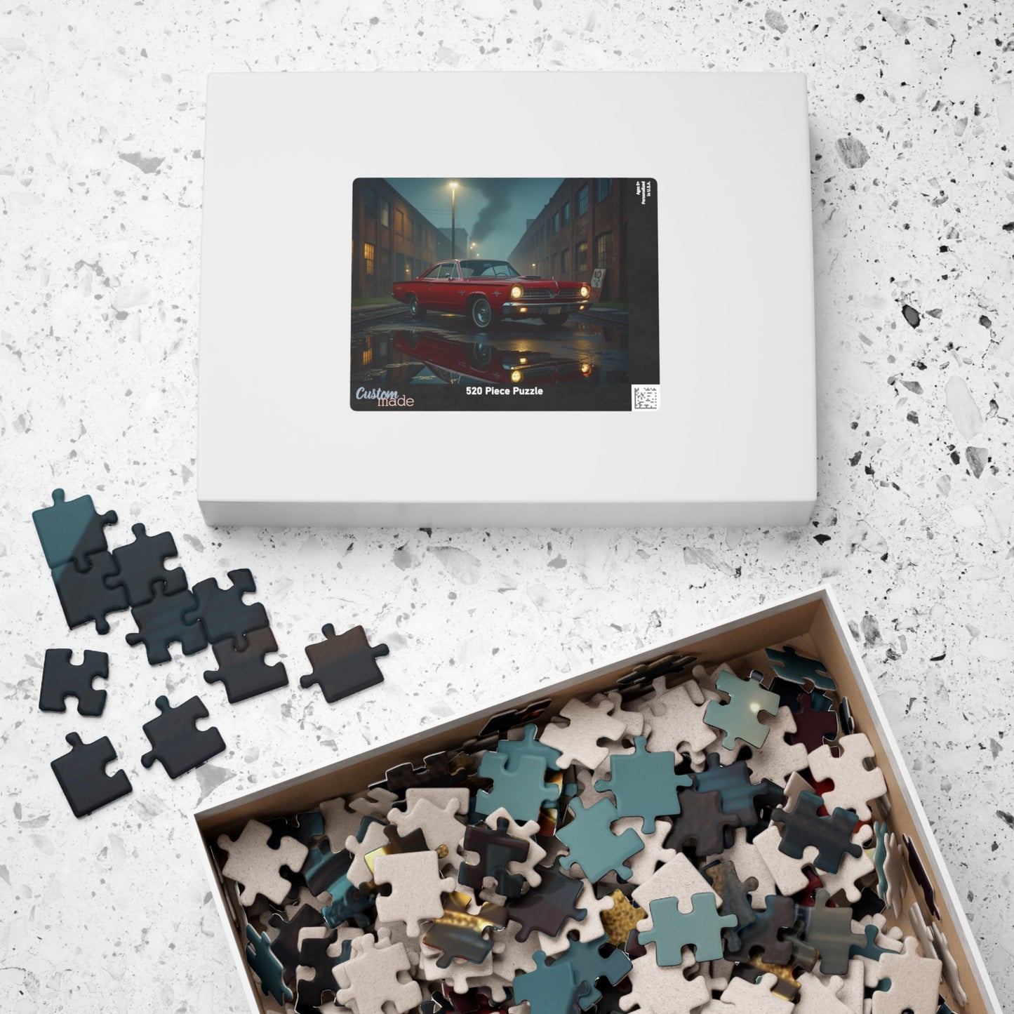 Vintage Car Puzzle - Classic Red 1960 Fury, Nostalgic Jigsaw for Retro Car Lover Puzzle The Puzzle Chest