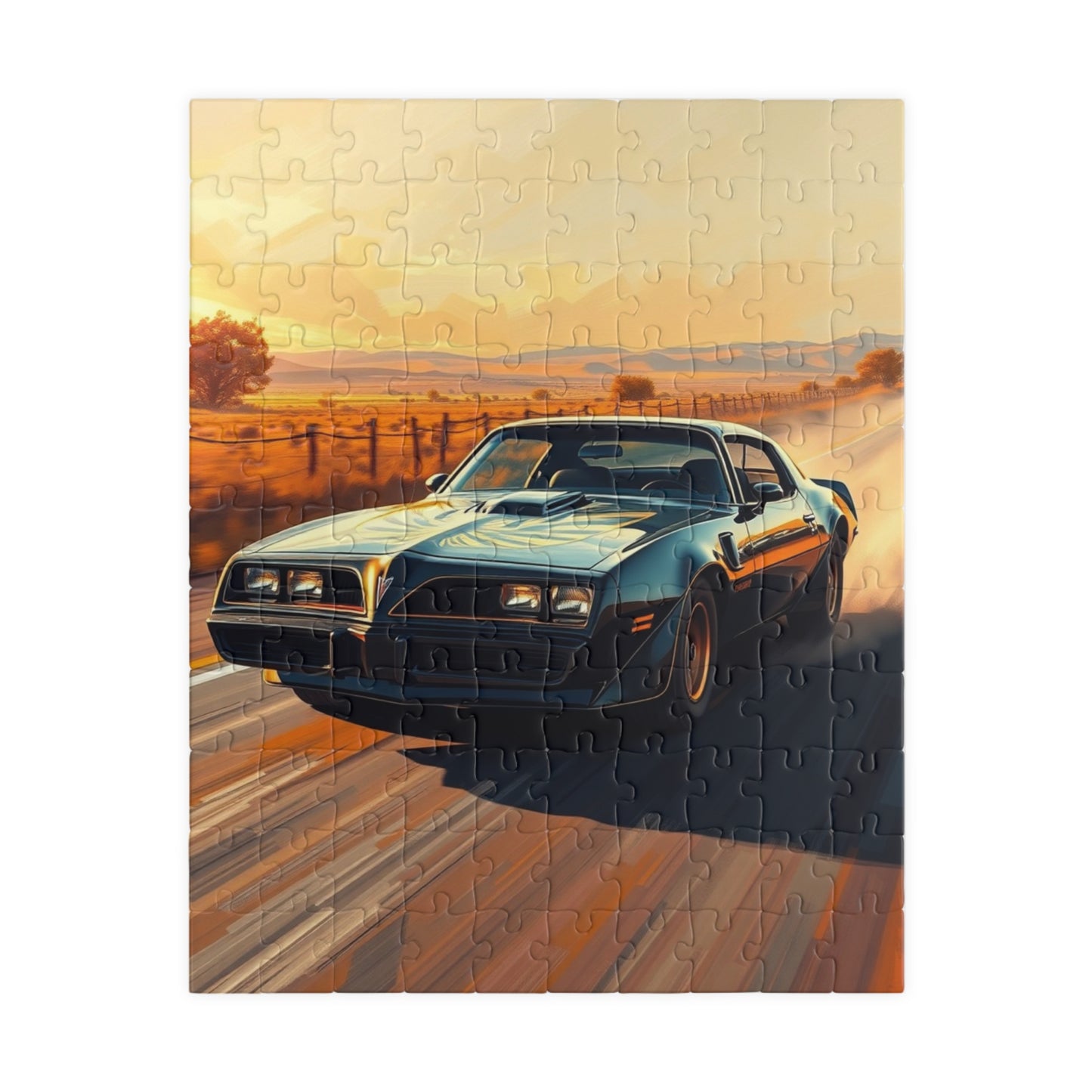 Vintage Car Jigsaw Puzzle - 1977 Firebird, Classic Auto Art 110 pcs (Vertical) Puzzle The Puzzle Chest