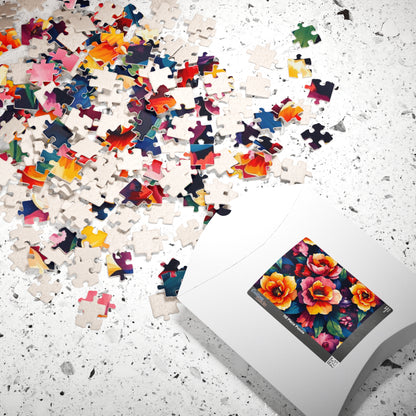 Floral Puzzle Artwork - 110, 252, 520, 1014-piece Jigsaw Games for Family Time, Gift for Friends, Home Entertainment, Art Lovers Puzzle The Puzzle Chest