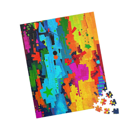 Vibrant Art Abstract Puzzle - Colorful Modern Art Jigsaw Puzzle for Adults Puzzle The Puzzle Chest
