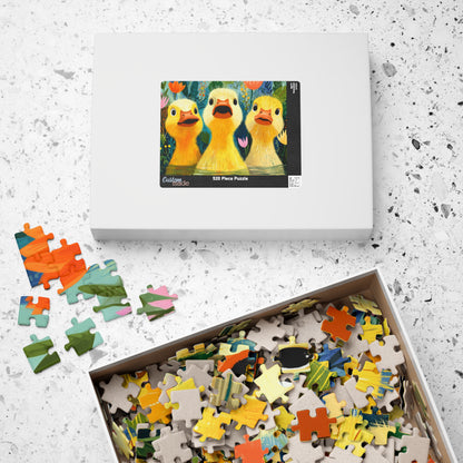 Three Yellow Ducklings Puzzle 110/252/520/1014 Piece | Cute Farm Animal Jigsaw Puzzle The Puzzle Chest