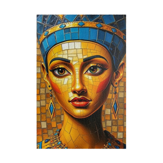 Mosaic Portrait Egyptian Queen Puzzle, 110-1014 Pieces Beautiful Nefertiti Jigsaw Game, Gift for Art Lovers, Challenging Pastime, Family Fun 1014 pcs (Vertical) Puzzle The Puzzle Chest