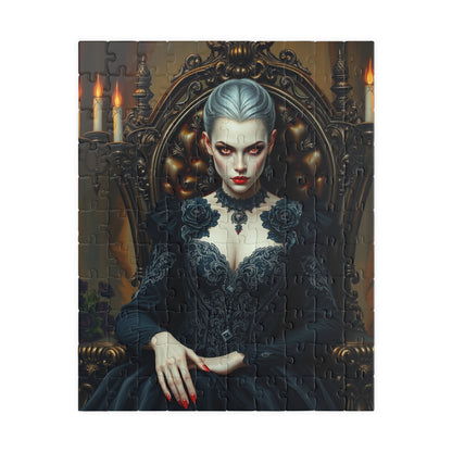 Gothic Vampire Puzzle, Dark Fantasy Art Jigsaw Game for Adult Puzzle Lovers, Home Entertainment, Gift for Friends, Mindfulness Brain Teaser 110 pcs (Vertical) Puzzle The Puzzle Chest